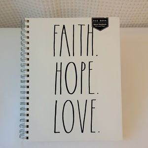 RAE DUNN "Faith. Hope. Love." Spiral Notebook